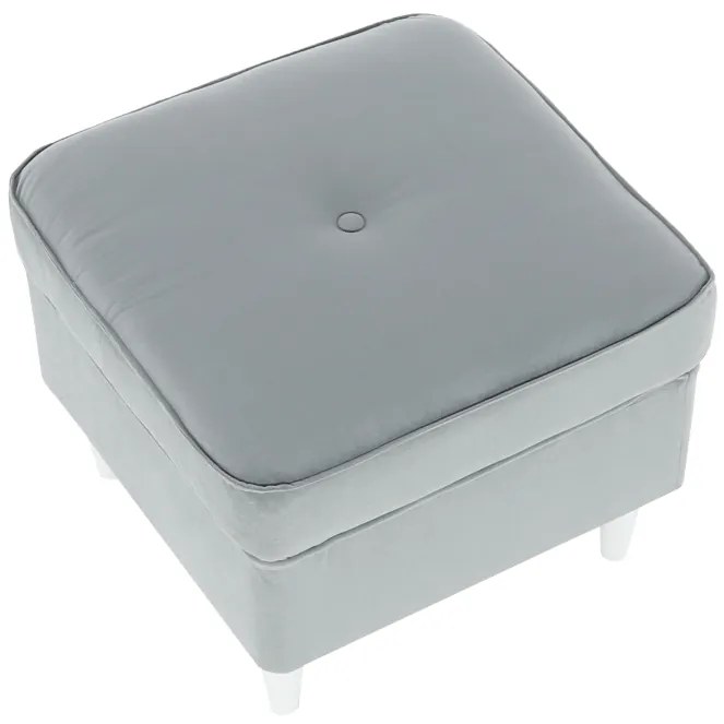 Taburet modern Culoare gri deschis/alb, RUFINO NEW