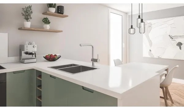 GROHE 31576SD1 - Chiuvetă de bucătărie K700U 595 × 450 mm, inox