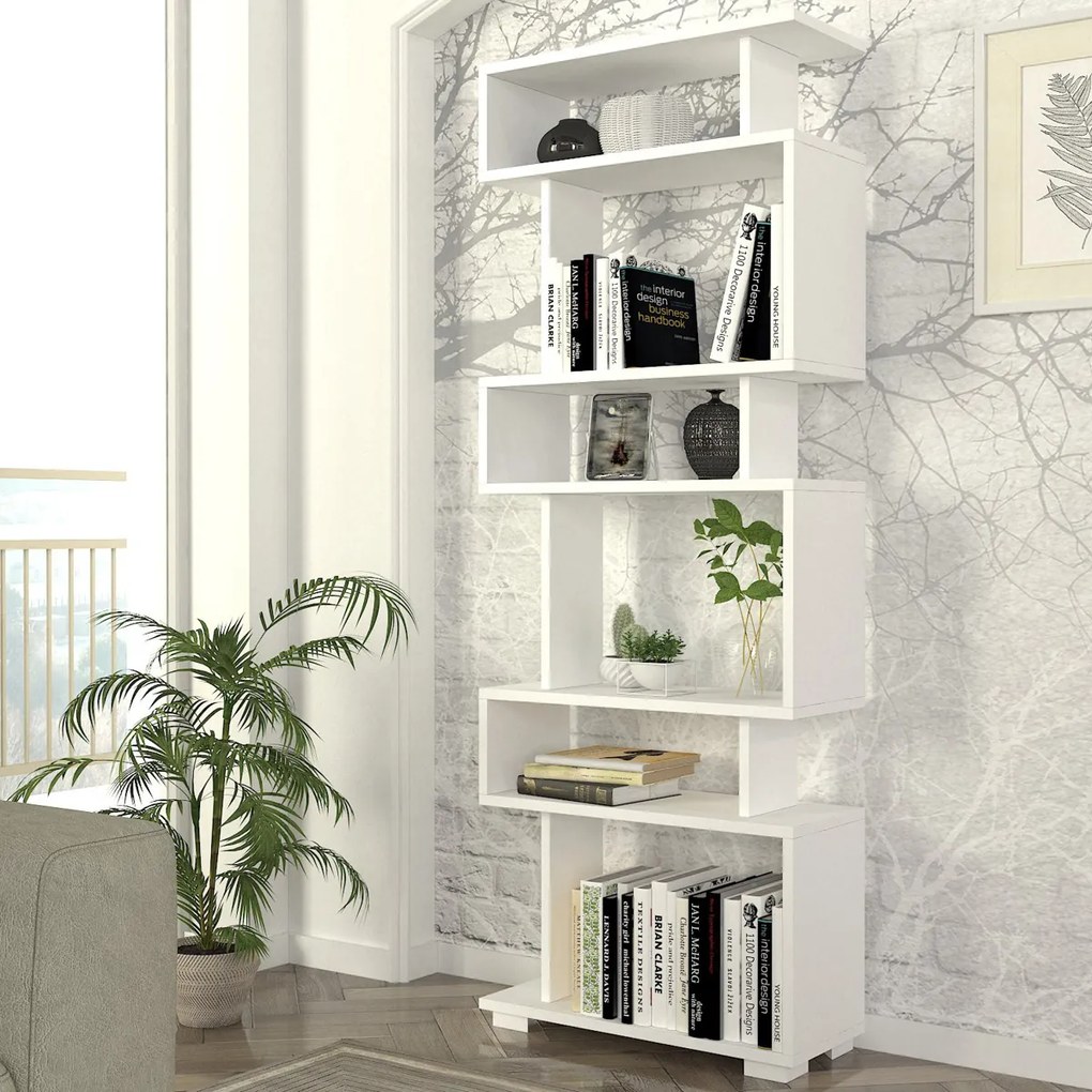 Bloc de bibliotecă alb