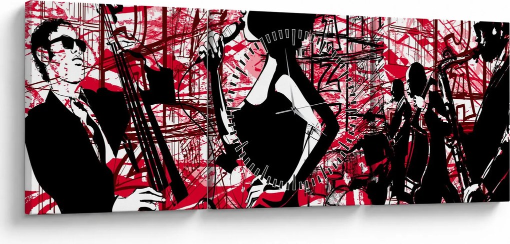 Tablou - Jazz (cu ceas) (90x30 cm)