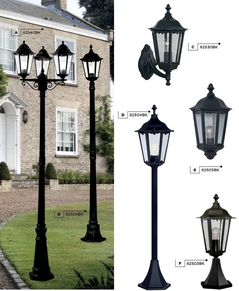 Aplica de exterior stil traditional IP44 Alex 82505BK SRT