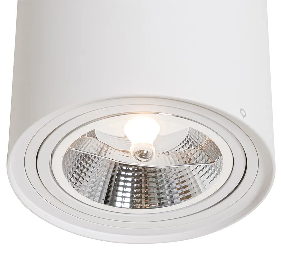 Spotlight modern de plafon alb rotativ și înclinabil AR111 - Rondoo Up
