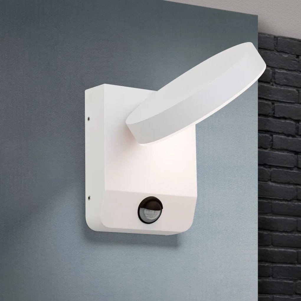Aplica LED de exterior cu senzor de miscare IP54 HENDRYK alba