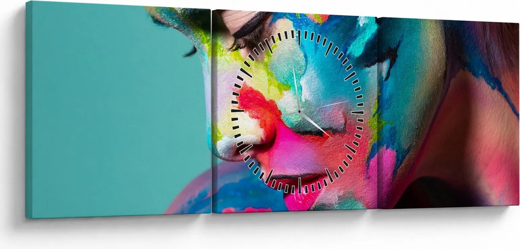 Tablou - Body art (cu ceas) (90x30 cm)