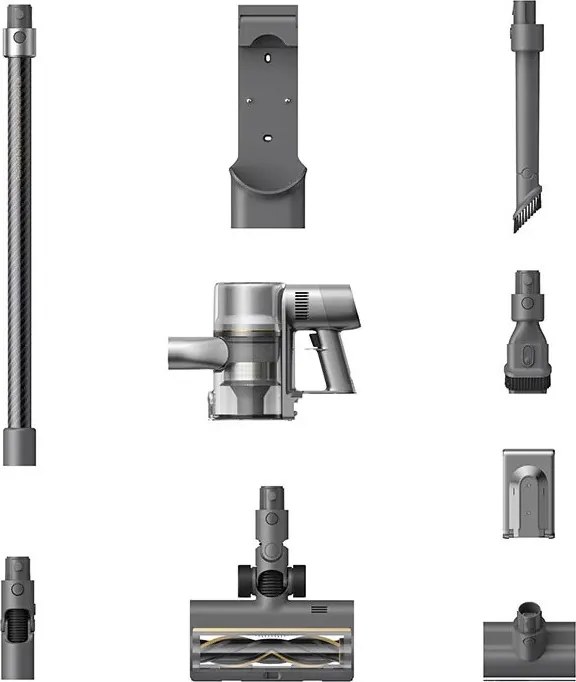 Aspirator vertical Dreame R20 VTV97A, 190 AW, 3 moduri, 0,6 l, 90 min, HEPA, Ecran LCD, Negru