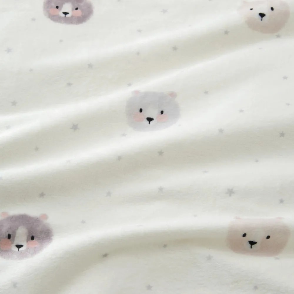Lenjerie de pat pentru copii maro-crem din micropluș/cocolino pentru pat de o persoană 135x200 cm Cosy Bear – Catherine Lansfield