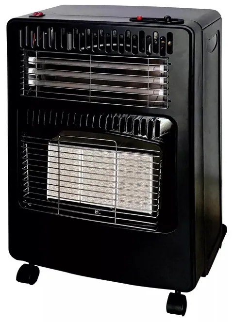 Soba electrica si gaz Elite EGERH-1218, 4200W, 3 trepte, Placi ceramice infrarosu, Negru