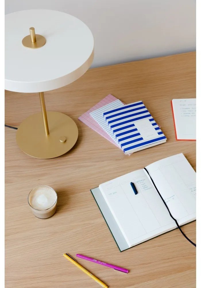 Veioză albă LED cu intensitate reglabilă cu abajur din metal (înălțime 41,5 cm) Asteria Table – UMAGE