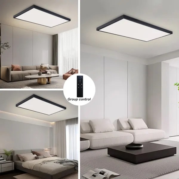 Brilagi-LED Aplică de baie reglabilă FRAME SMART LED/96W/230V IP44 negru + telecomandă