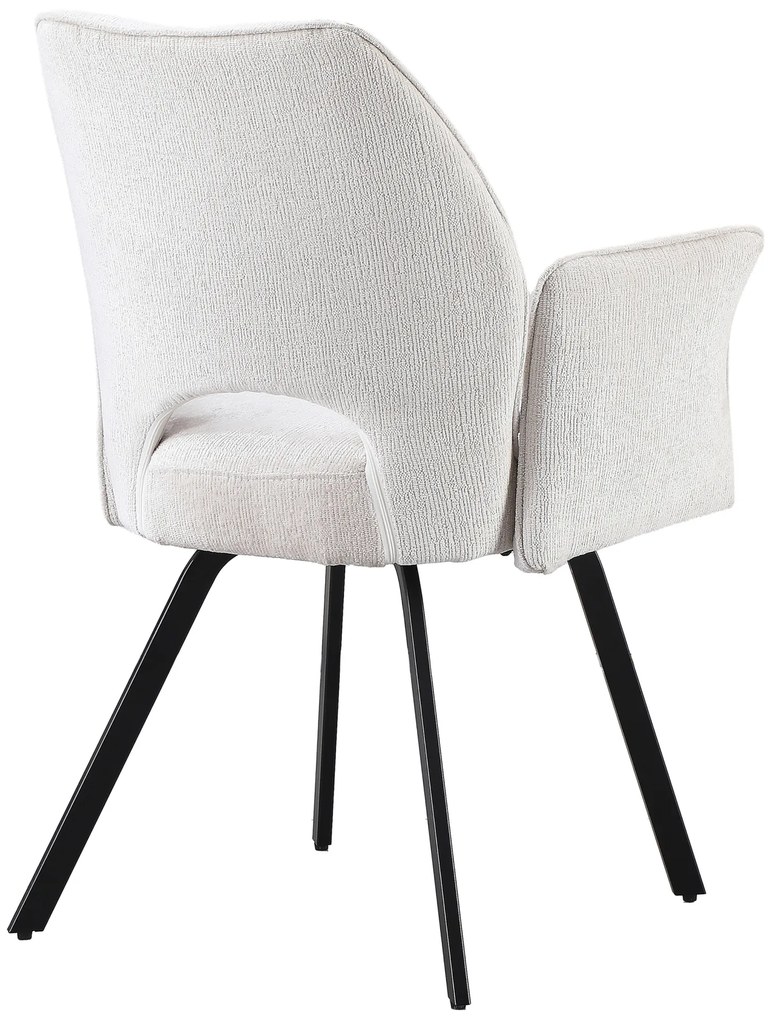 MAZZONI EXPORT TULIP Bej Deschis (material textil UF980-02) - SCAUN MODERN TAPIȚAT CU COTIERE PENTRU SUFRAGERIE/LIVING/BIROU LOFT
