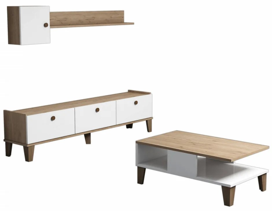Set de Mobilier pentru Sufragerie Sumer G5020, Stejar / Alb