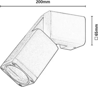 Rabalux 77193 - Aplica de perete pentru exterior GORDES, 1x GU10, 15 W, 230 V, IP65