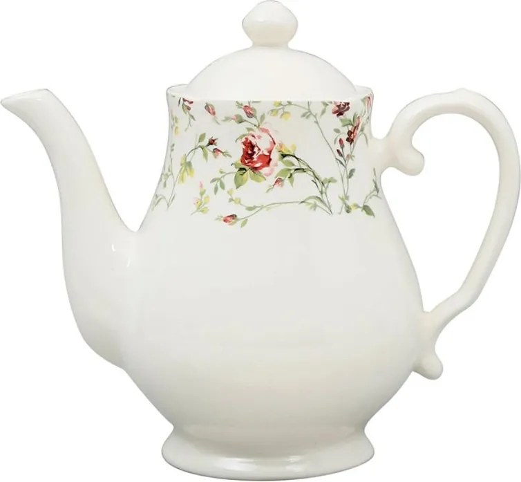 Ceainic din ceramica, cu model, Fleurs Champs