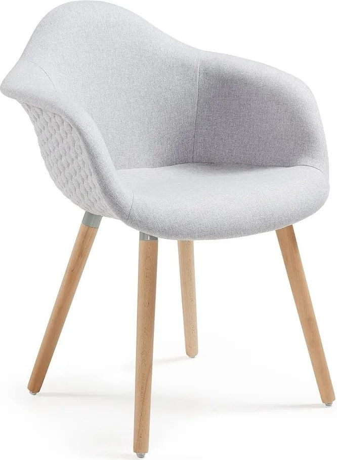 Scaun elegant in stil nordic cu tapiterie gri deschis, KENNA C631JQ14 JG