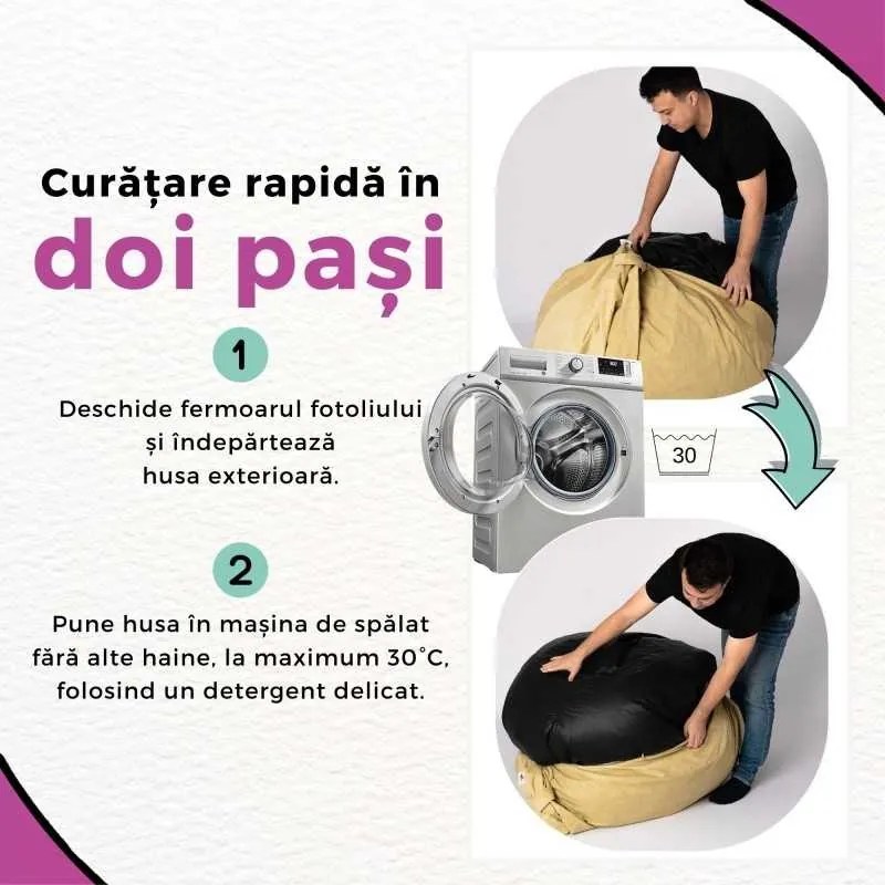 Fotoliu Minge Telstar Junior, Material Piele Ecologica - Black & White