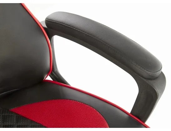 Scaun de birou HELO negru/roșu