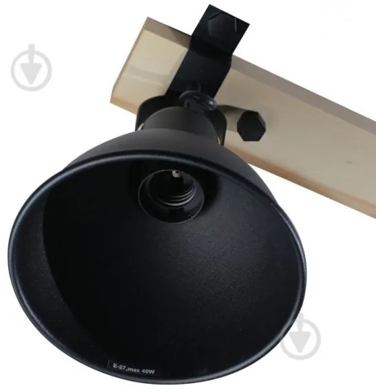 Spot 3xE27/40W/230V negru