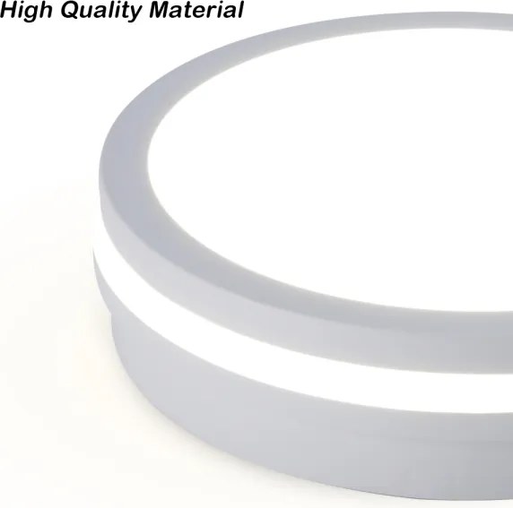 Brilagi - Lampă LED de exterior BENE cu senzor, 24 W, 230 V, Ø 26 cm, alb, IP54