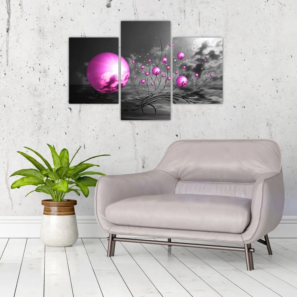 Tabloul bilelor roz (90x60 cm)
