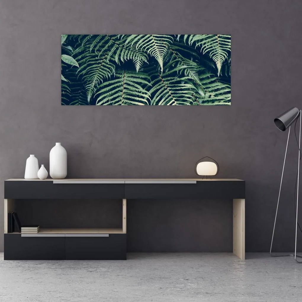 Tablou cu frunze de ferigă (120x50 cm)