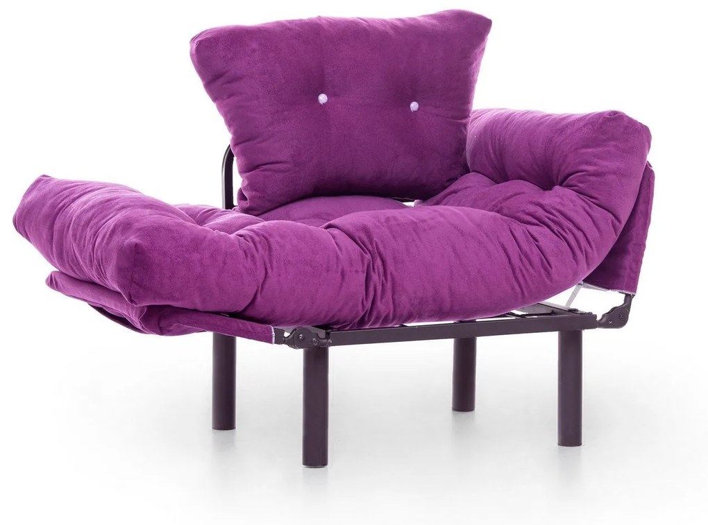 Fotoliu Extensibil Mocca, Violet, 95 x 70 x 85 cm