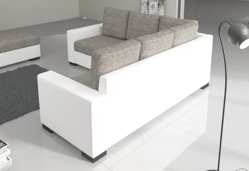 Supermobel Canapea pe colț CANIS, 240x90x240, berlin01/soft017white