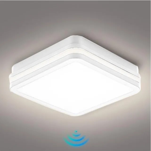 Brilagi - Corp de iluminat LED de exterior cu senzor BENE, 18 W, 230 V, 22 x 22 cm, alb, IP54