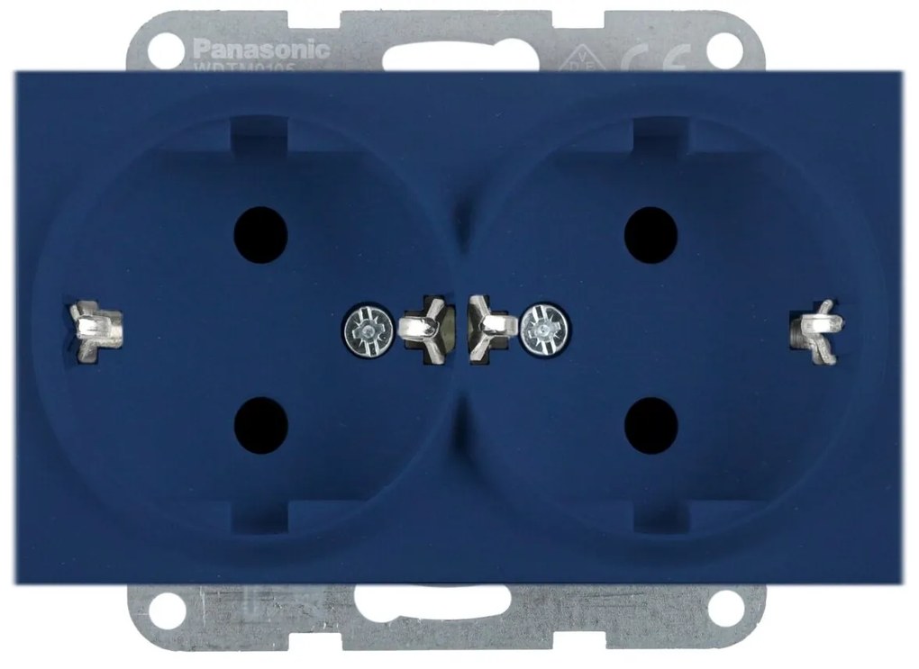 Priza dubla cu impamantare 16A, IP20, Ocean, Panasonic Karre Plus 55 Soft Touch