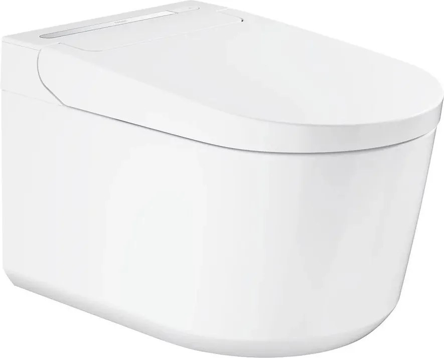 Set vas WC suspendat Grohe Sensia Pro Rimless cu functie bideu electric alb lucios si capac softclose