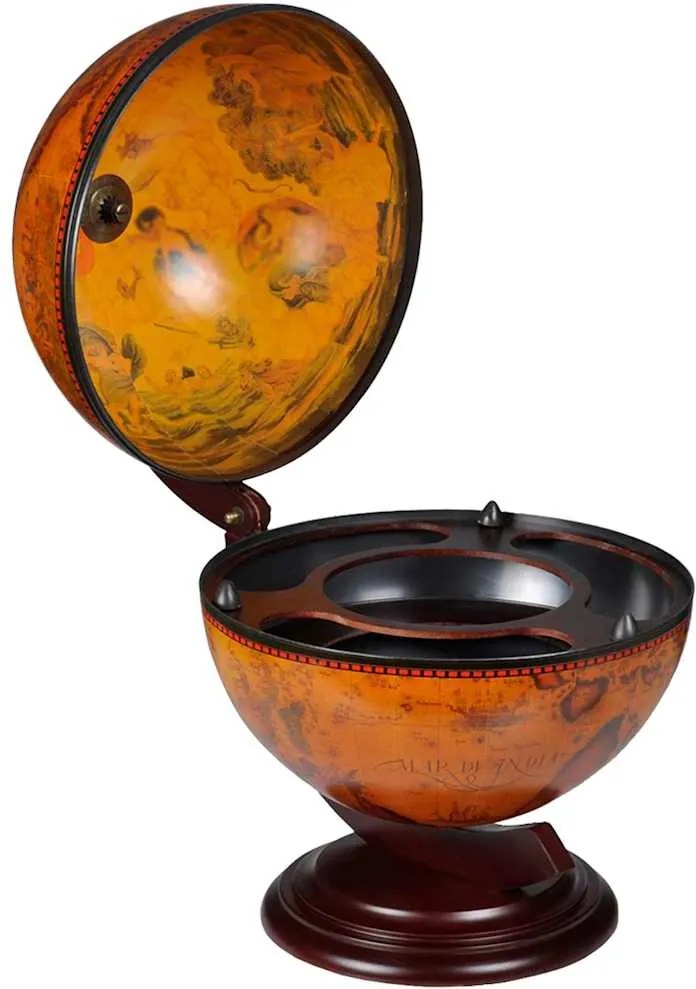 vidaXL Bar tip glob pământesc stativ sticle de vin lemn de eucalipt