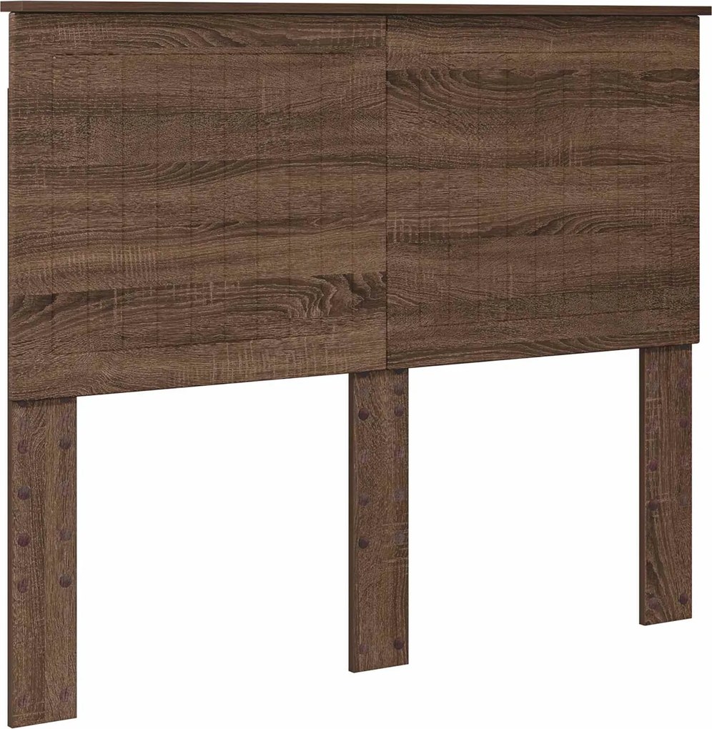 vidaXL Tăblie cap cu headboard Stejar închis 120 cm Lemn compozit