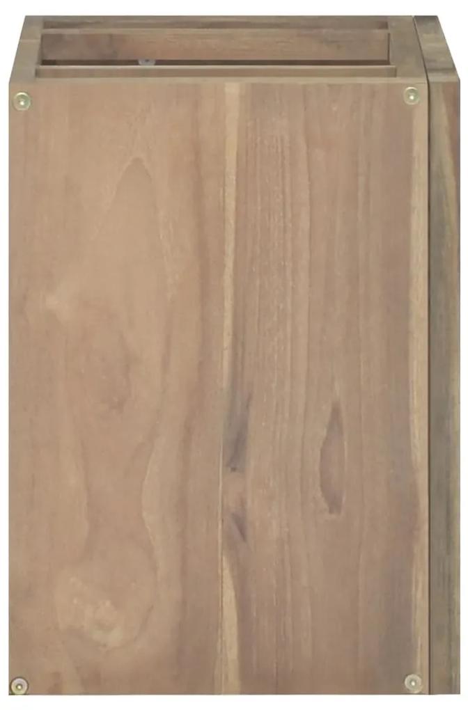Dulap pentru baie de perete, 45x30x40 cm, lemn masiv de tec 45 x 30 x 40 cm, 1
