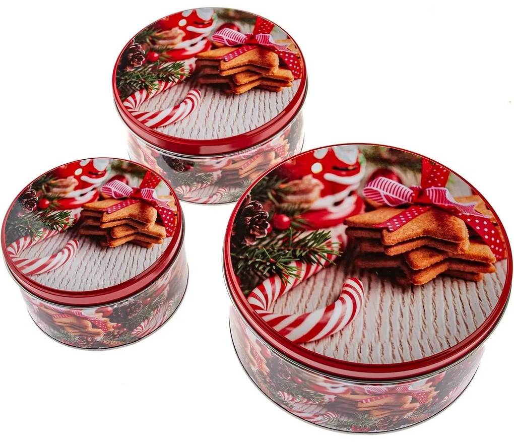 Set def 3 cutii din tablă Dulciuri