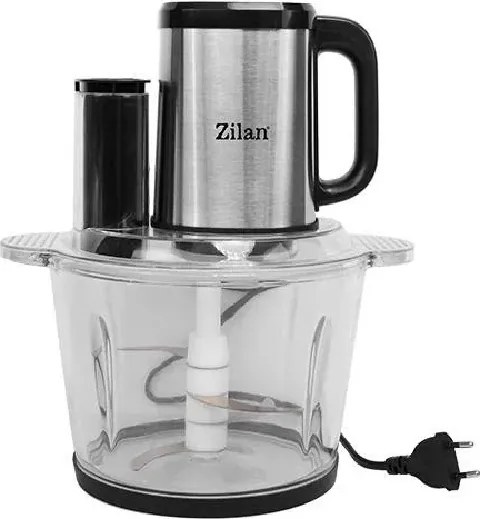 Tocator legume-fructe Zilan ZLN2767 digital multifunctional, Vas sticla capacitate 3L, 4 functii presetate, Lame din titan, Putere 500W