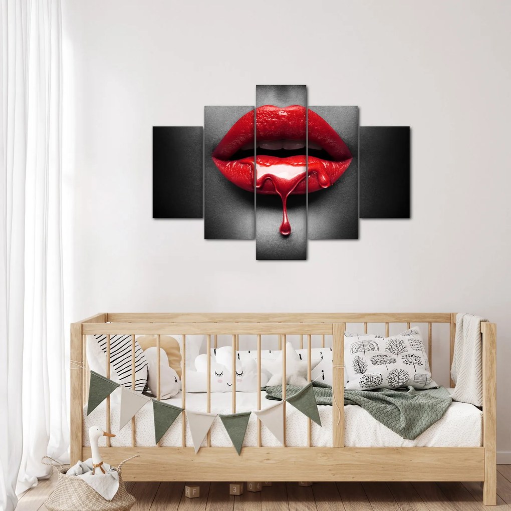 Tablou cu buze de femeie (150x105 cm)
