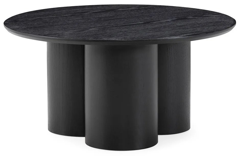 Măsuță de cafea neagră rotundă ø 80 cm Lua – MOME