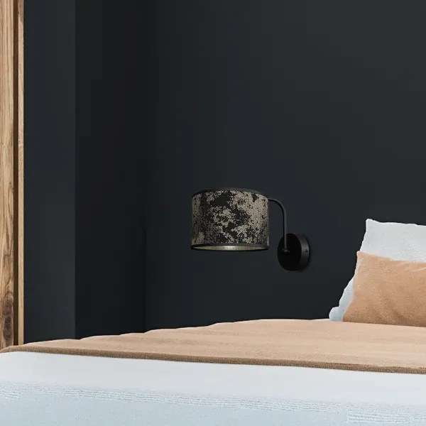 Aplică SATINO 1xE27/60W/230V neagră/aurie