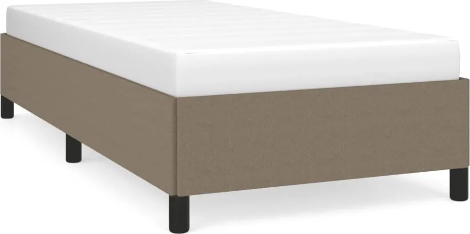 vidaXL Cadru de pat fără saltea Taupe 90x190 cm Stofa