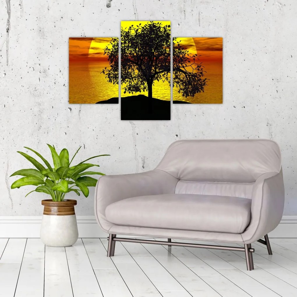 Tablou - Silueta copacilor (90x60 cm)