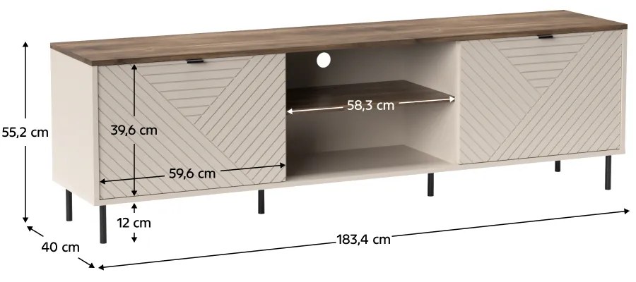 Masuta TV, casmir stejar castello, EYCO 2D 180