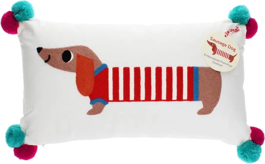 Pernă pentru copii din amestec de bumbac 50x33 cm Sausage Dog – Rex London