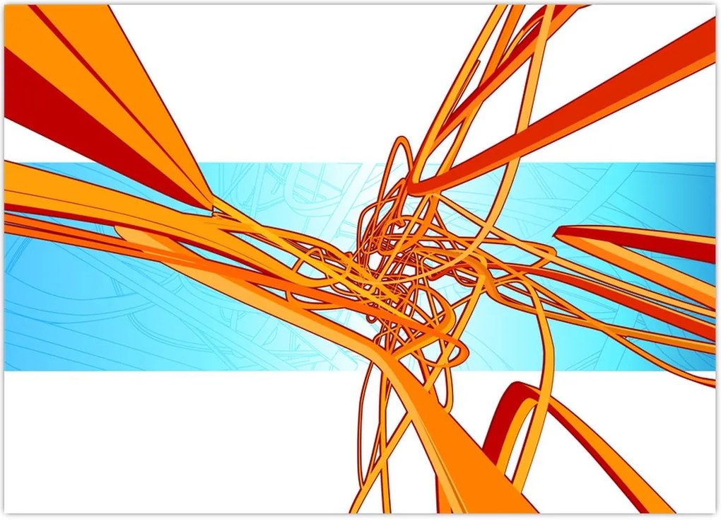 Tablou - Linii împletite, abstracție (70x50 cm)