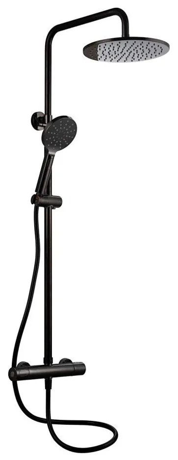 Set de duș cu baterie termostatică BATH DELUXE 31-120-07-02-00 NAESBY negru mat