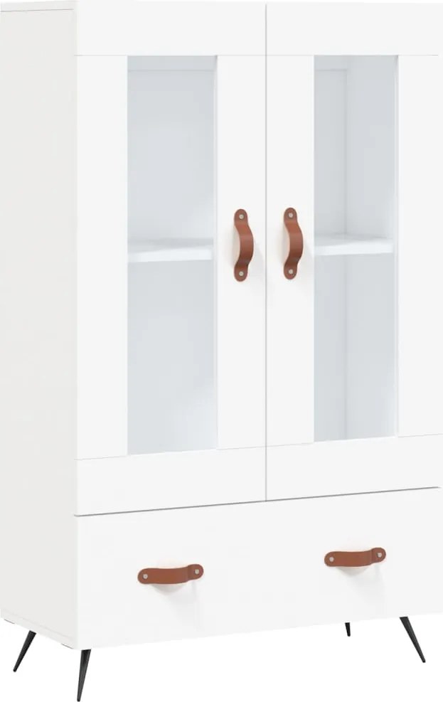 vidaXL Dulap înalt, alb, 69,5x31x115 cm, lemn prelucrat