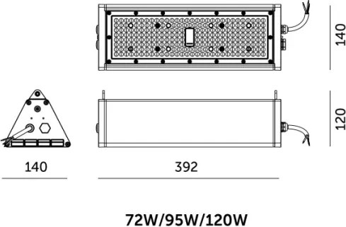Corp de iluminat industrial tehnic NICO HIGHBAY LED/72W/230V 3000/4000/6000K IP65