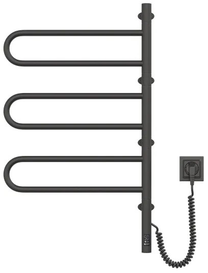 Uscător electric rotativ pentru prosoape FOUETTE 185W/230V 81,8 cm IP44 negru