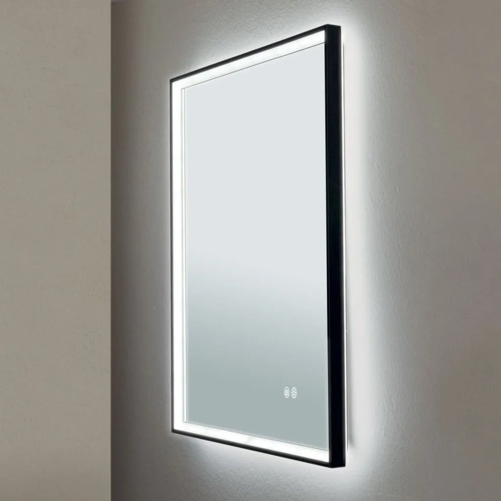 Oglinda baie cu iluminat LED dimabil IP44 FRAME 45-60cm