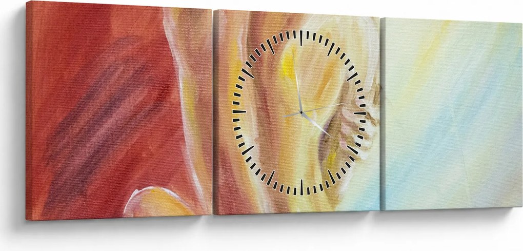 Tablou - Imaginea unei femei care se odihnește, pictură în ulei (cu ceas) (90x30 cm)