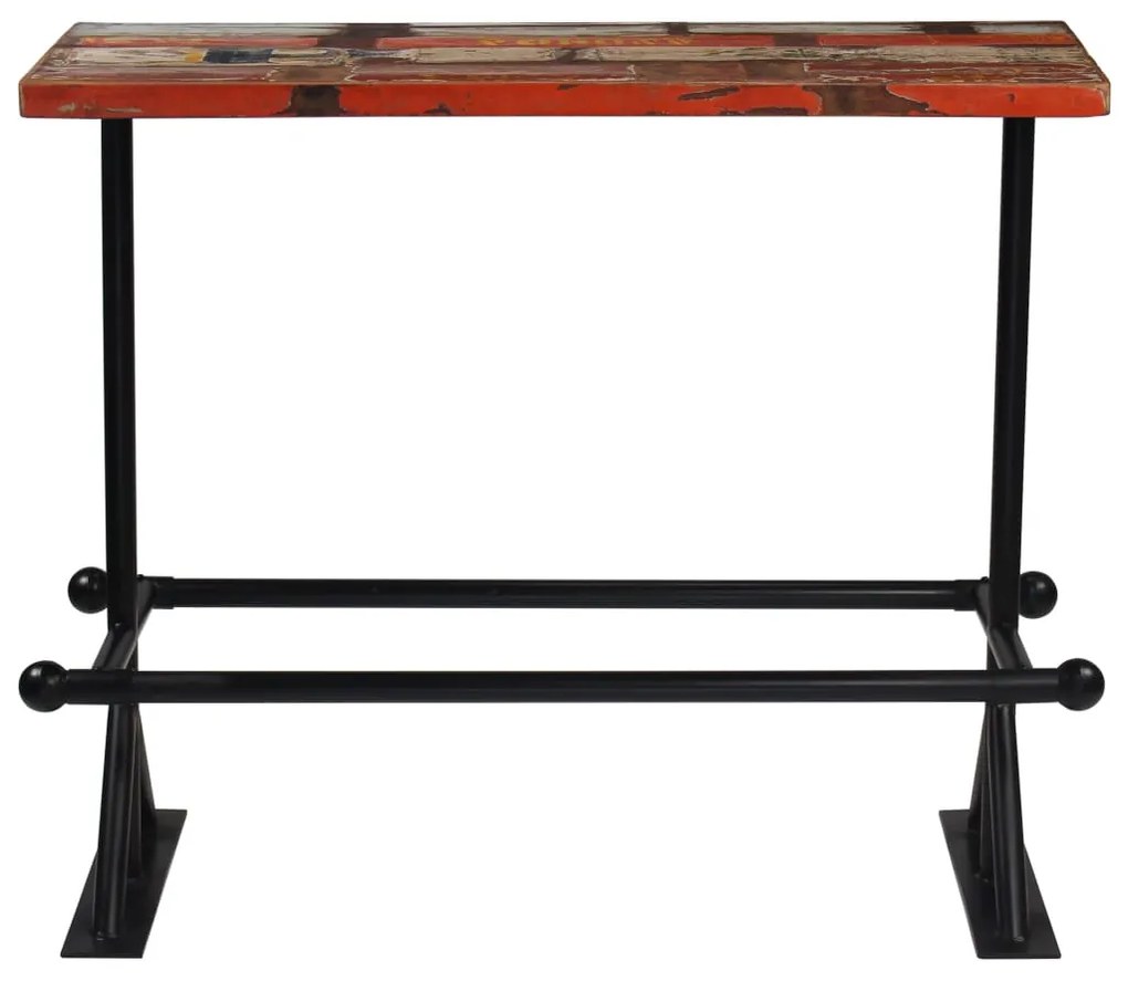 245387 vidaXL Masă de bar, multicolor, 120 x 60 x 107 cm, lemn masiv reciclat