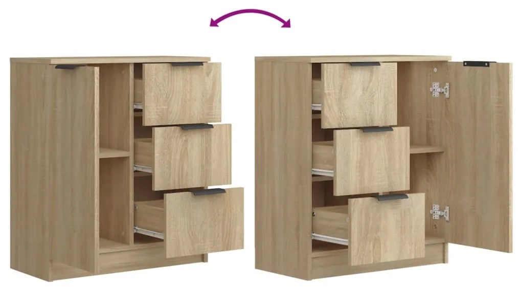Servanta, stejar sonoma, 60x30x70 cm, lemn prelucrat 1, Stejar sonoma
